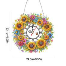 Load image into Gallery viewer, Acrylic Special Shape Flowers 5D Diamond Painting Clock Art Craft for Home Decor