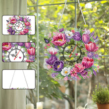 Load image into Gallery viewer, Acrylic Special Shape Flowers 5D Diamond Painting Clock Art Craft for Home Decor