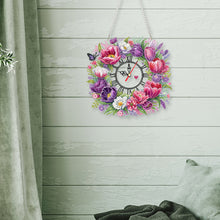 Load image into Gallery viewer, Acrylic Special Shape Flowers 5D Diamond Painting Clock Art Craft for Home Decor