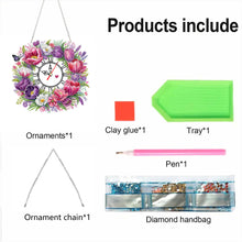 Load image into Gallery viewer, Acrylic Special Shape Flowers 5D Diamond Painting Clock Art Craft for Home Decor