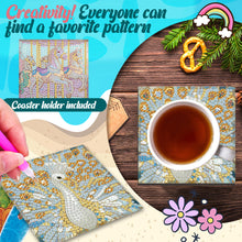 Load image into Gallery viewer, 6Pcs Wooden Beautiful Pattern DIY Diamond Painting Coaster Art with Storage Rack
