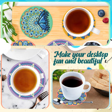 Load image into Gallery viewer, 6Pcs Wooden Beautiful Pattern DIY Diamond Painting Coaster Art with Storage Rack