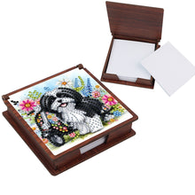 Load image into Gallery viewer, Wooden 5D Diamond Painting Kit Note Box with 160 Sheets Diamond Art Notepad Box