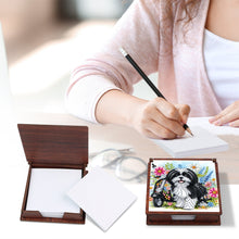 Load image into Gallery viewer, Wooden 5D Diamond Painting Kit Note Box with 160 Sheets Diamond Art Notepad Box