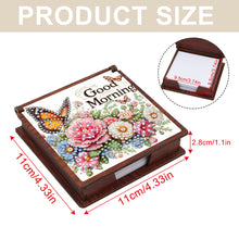 Load image into Gallery viewer, Wooden 5D Diamond Painting Kit Note Box with 160 Sheets Diamond Art Notepad Box