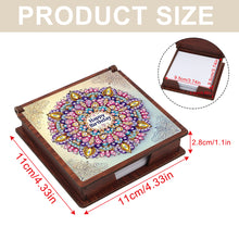 Load image into Gallery viewer, Wooden 5D Diamond Painting Kit Note Box with 160 Sheets Diamond Art Notepad Box