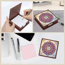 Load image into Gallery viewer, Wooden 5D Diamond Painting Kit Note Box with 160 Sheets Diamond Art Notepad Box