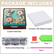 Load image into Gallery viewer, Wooden 5D Diamond Painting Kit Note Box with 160 Sheets Diamond Art Notepad Box