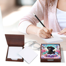 Load image into Gallery viewer, Wooden 5D Diamond Painting Kit Note Box with 160 Sheets Diamond Art Notepad Box