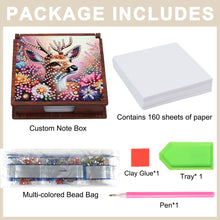 Load image into Gallery viewer, Wooden 5D Diamond Painting Kit Note Box with 160 Sheets Diamond Art Notepad Box
