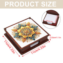 Load image into Gallery viewer, Wooden 5D Diamond Painting Kit Note Box with 160 Sheets Diamond Art Notepad Box