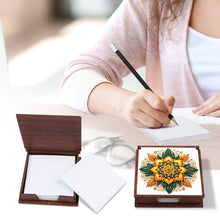 Load image into Gallery viewer, Wooden 5D Diamond Painting Kit Note Box with 160 Sheets Diamond Art Notepad Box