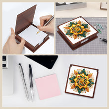 Load image into Gallery viewer, Wooden 5D Diamond Painting Kit Note Box with 160 Sheets Diamond Art Notepad Box
