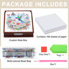 Load image into Gallery viewer, Wooden 5D Diamond Painting Kit Note Box with 160 Sheets Diamond Art Notepad Box