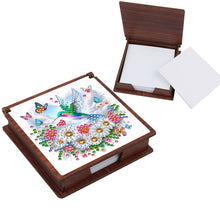 Load image into Gallery viewer, Wooden 5D Diamond Painting Kit Note Box with 160 Sheets Diamond Art Notepad Box
