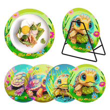 Load image into Gallery viewer, 4 Pcs Wooden Diamond Painting Placemats with Holder Round Diamond Art Table Mats