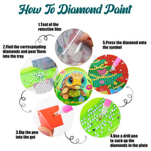 Load image into Gallery viewer, 4 Pcs Wooden Diamond Painting Placemats with Holder Round Diamond Art Table Mats