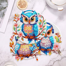 Load image into Gallery viewer, 4 Pcs Wooden Diamond Painting Placemats with Holder Round Diamond Art Table Mats