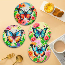Load image into Gallery viewer, 4 Pcs Wooden Diamond Painting Placemats with Holder Round Diamond Art Table Mats