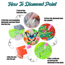 Load image into Gallery viewer, 4 Pcs Wooden Diamond Painting Placemats with Holder Round Diamond Art Table Mats