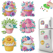 Load image into Gallery viewer, 6 Pieces/set Animal Cake DIY Diamond Painting Magnets Refrigerator Fridge Magnet