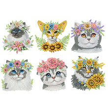 Load image into Gallery viewer, 6 Pieces/set Animal Cake DIY Diamond Painting Magnets Refrigerator Fridge Magnet