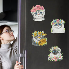 Load image into Gallery viewer, 6 Pieces/set Animal Cake DIY Diamond Painting Magnets Refrigerator Fridge Magnet