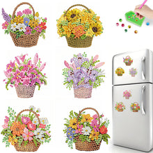 Load image into Gallery viewer, 6pcs Flower Insect DIY Diamond Painting Magnet Refrigerator for Adults Beginners