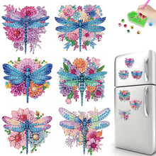 Load image into Gallery viewer, 6pcs Flower Insect DIY Diamond Painting Magnet Refrigerator for Adults Beginners