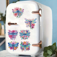 Load image into Gallery viewer, 6pcs Flower Insect DIY Diamond Painting Magnet Refrigerator for Adults Beginners