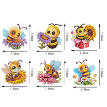 Load image into Gallery viewer, 6pcs Flower Insect DIY Diamond Painting Magnet Refrigerator for Adults Beginners