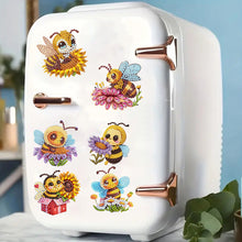 Load image into Gallery viewer, 6pcs Flower Insect DIY Diamond Painting Magnet Refrigerator for Adults Beginners