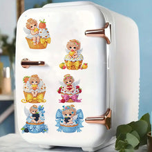Load image into Gallery viewer, 6pcs Flower Insect DIY Diamond Painting Magnet Refrigerator for Adults Beginners
