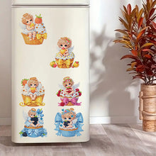 Load image into Gallery viewer, 6pcs Flower Insect DIY Diamond Painting Magnet Refrigerator for Adults Beginners