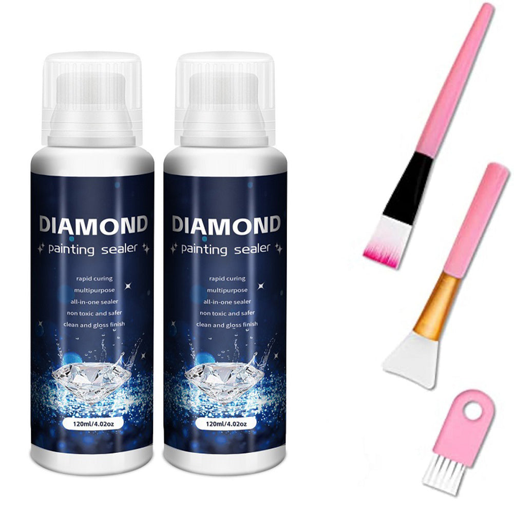 5D Diamond Painting Drill Brightener with Brushes Diamond Painting Shiny Sealant