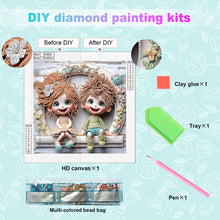 Load image into Gallery viewer, Diamond Painting - Partial Special Shaped - Cute Children (30*30CM)