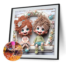 Load image into Gallery viewer, Diamond Painting - Partial Special Shaped - Cute Children (30*30CM)