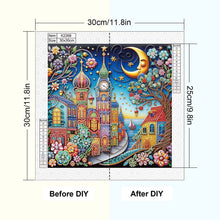Load image into Gallery viewer, Diamond Painting - Partial Special Shaped - Colorful City Houses (30*30CM)
