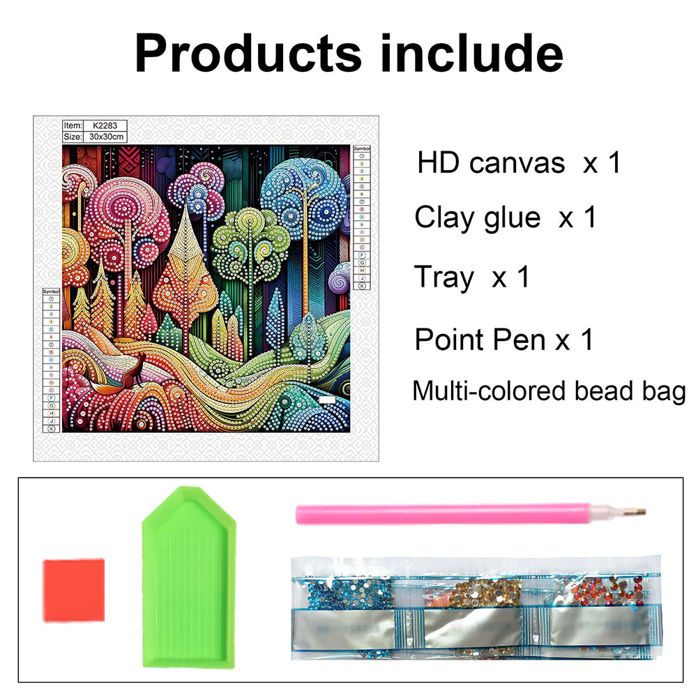Diamond Painting - Partial Special Shaped - Colorful City Houses (30*30CM)