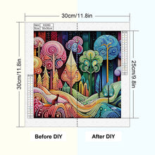 Load image into Gallery viewer, Diamond Painting - Partial Special Shaped - Colorful City Houses (30*30CM)