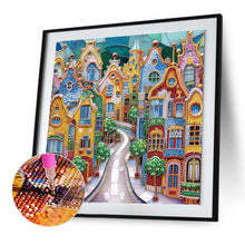 Load image into Gallery viewer, Diamond Painting - Partial Special Shaped - Colorful City Houses (30*30CM)