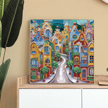 Load image into Gallery viewer, Diamond Painting - Partial Special Shaped - Colorful City Houses (30*30CM)