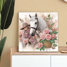 Load image into Gallery viewer, Diamond Painting - Partial Special Shaped - Horse (30*30CM)