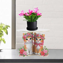 Load image into Gallery viewer, Acrylic Diamond Painting Plant Stand Diamond Art Potted Plant Holder (Cat A)