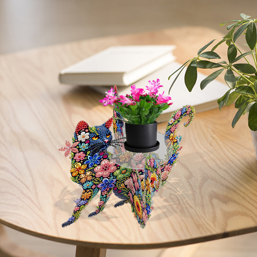 Acrylic Diamond Painting Plant Stand Diamond Art Potted Plant Holder Home Decor