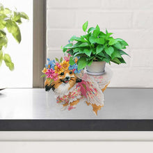 Load image into Gallery viewer, Acrylic Diamond Painting Plant Stand Diamond Art Potted Plant Holder Home Decor