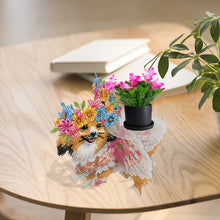 Load image into Gallery viewer, Acrylic Diamond Painting Plant Stand Diamond Art Potted Plant Holder Home Decor