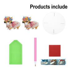 Load image into Gallery viewer, Acrylic Diamond Painting Plant Stand Diamond Art Potted Plant Holder Home Decor