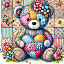Load image into Gallery viewer, Diamond Painting - Full Square - Colorful Patchwork Bear (30*30CM)