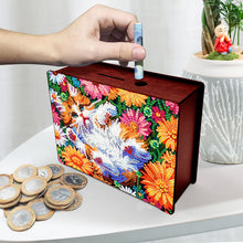 Load image into Gallery viewer, Diamond Painting Piggy Bank Wooden Coin Bank Storage Box for Home Decor and Gift